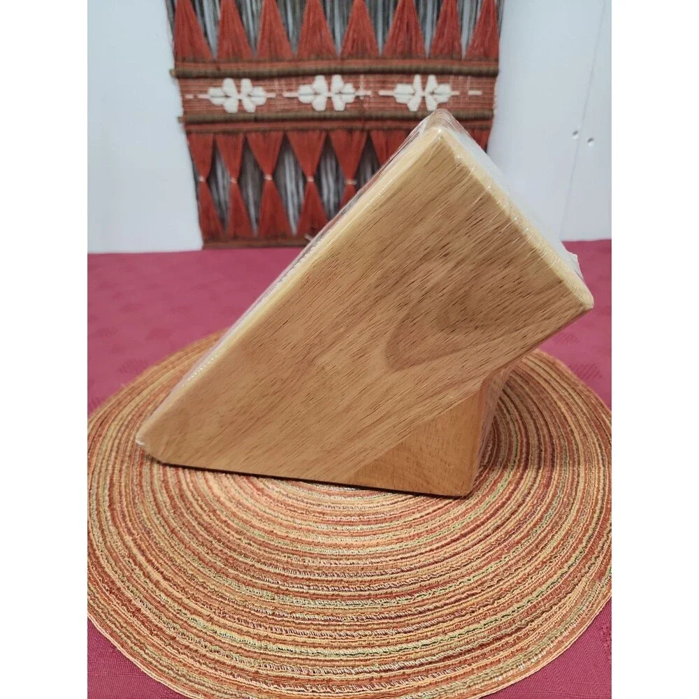 WUSTOF 9 Slot Knife Block Solid Birch Natural #7250-1-100 New In Packging No Box